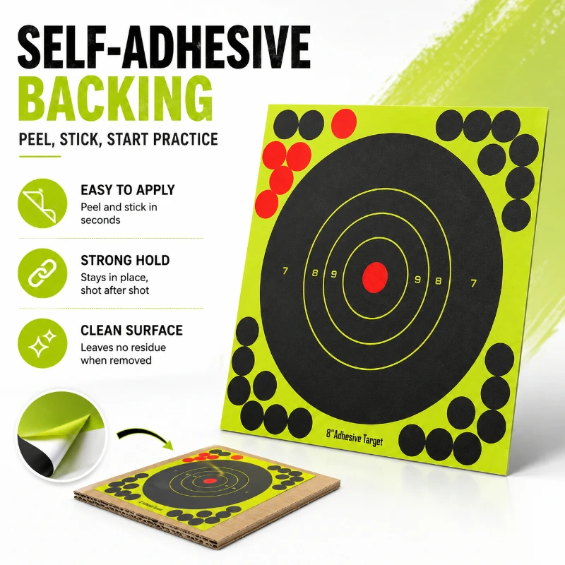 Practice Target Board - Easy‑to‑Peel Self‑Stick Practice Target Sheets High